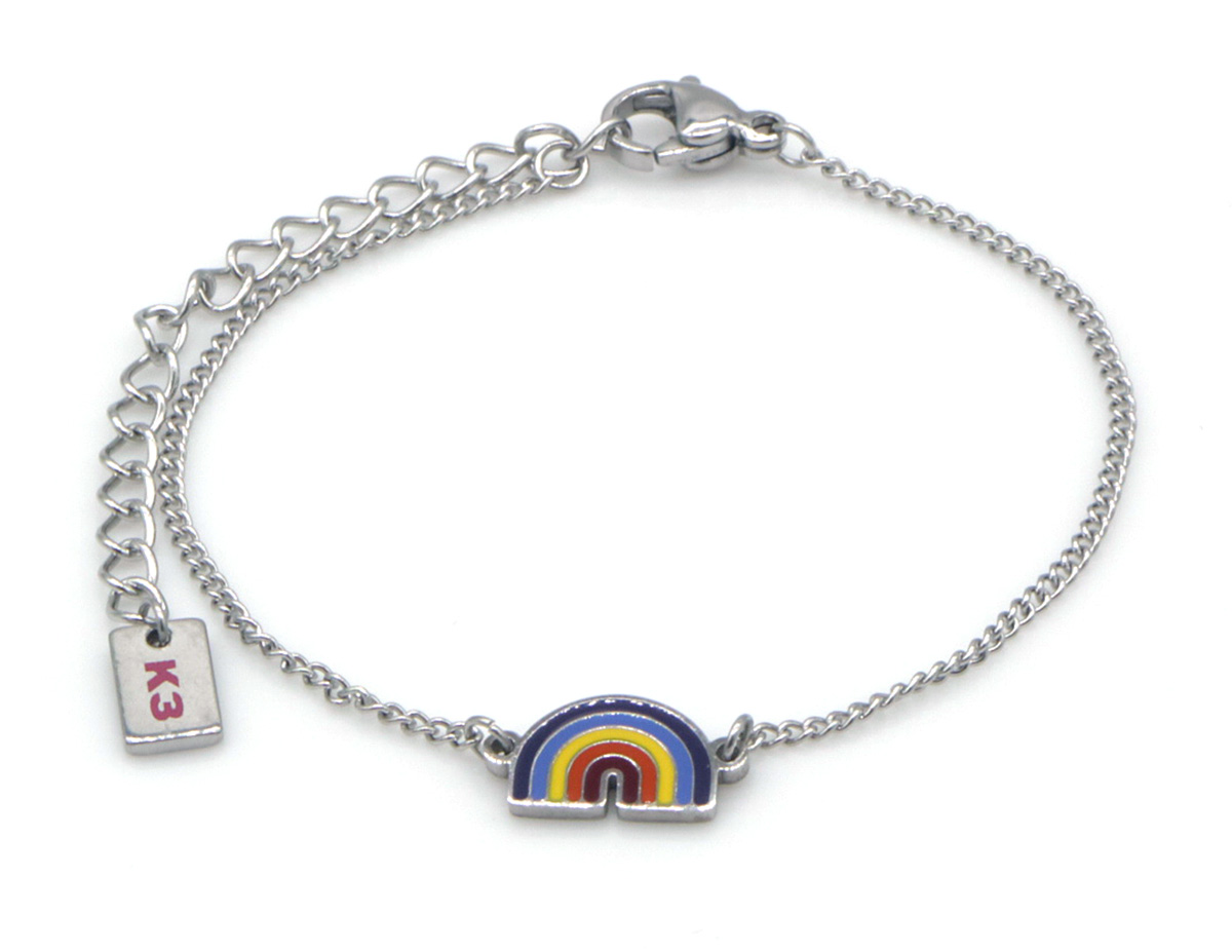 A-B4.5 K3-RBB007 S. Steel Bracelet Rainbow