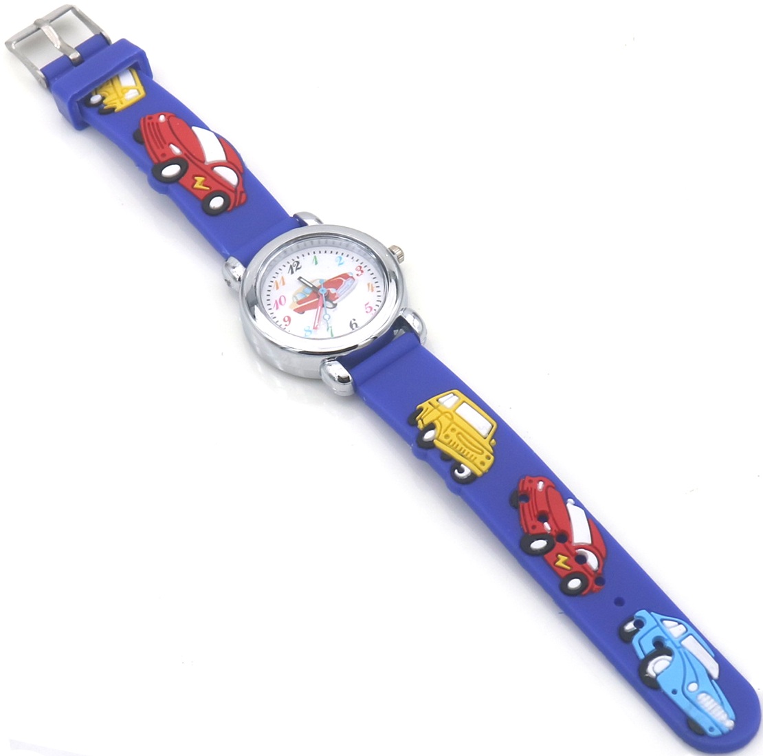 A-C15.1 W002-043-5 Quartz Watch for Kids - Cars Blue
