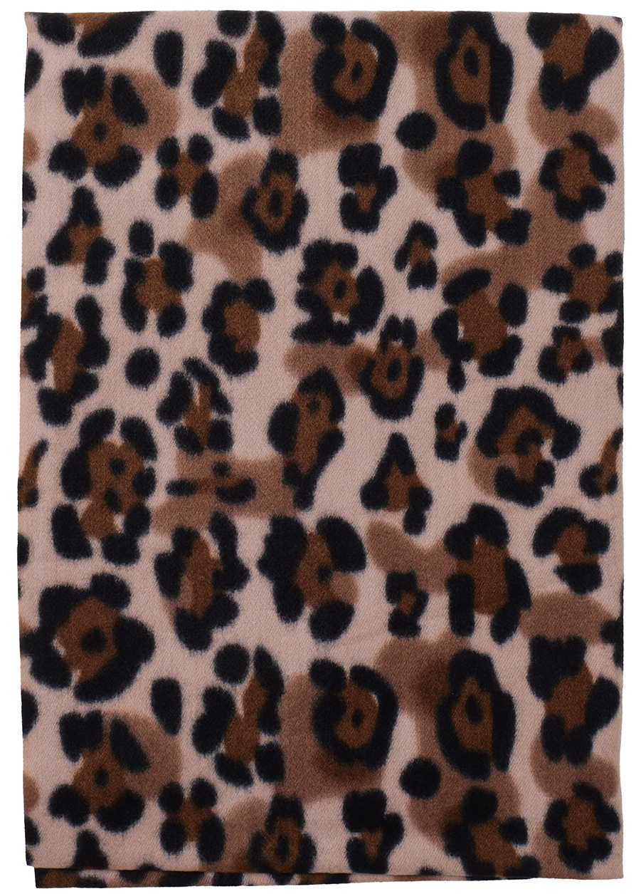 T-C4.1  SCARF405-684-4 Soft Scarf Leopard 180x70cm Brown