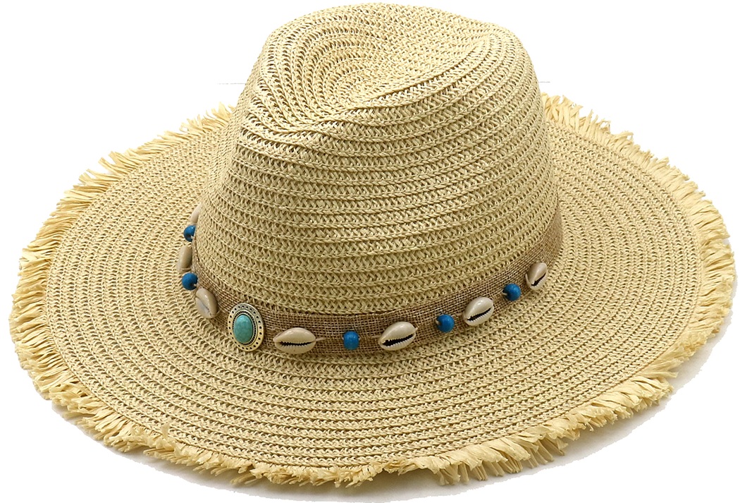 Y-A6.3 HAT1102-001-1 Summer Hat Shells Beige