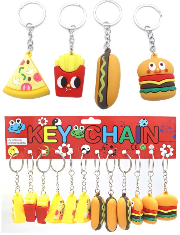 F-E13.1 KY618-002 Keychain Fast Food 4cm – 12pcs   