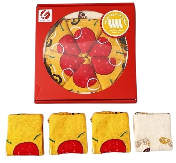 R-K2.2 SCOCKS2626-006 Giftset Socks Pizza - 4 Pairs