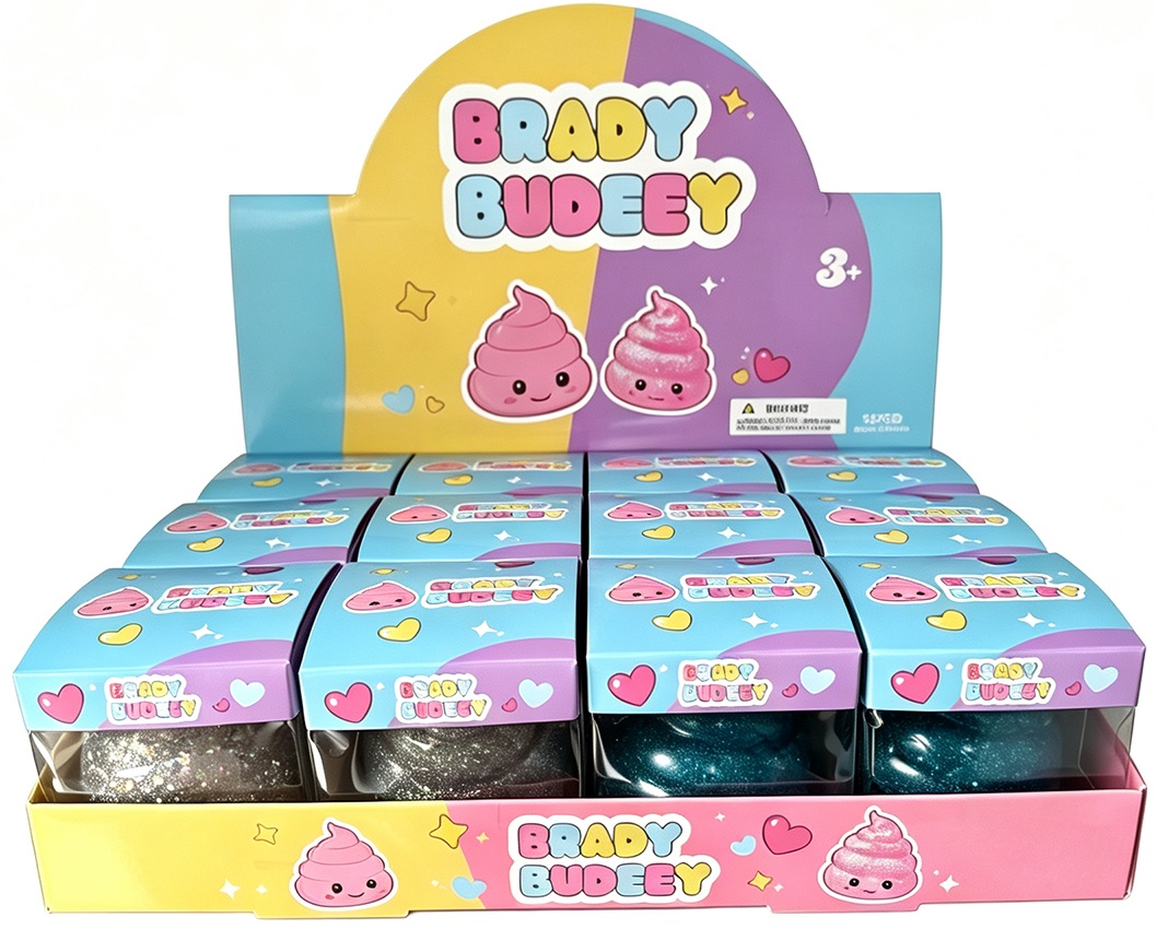 Q-N7.1 TOY2610-162 Sugar Squishy Poo Glitter - 12pcs