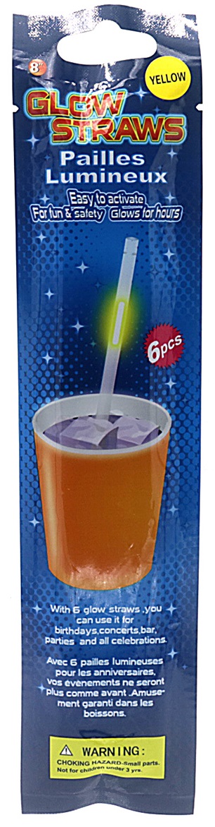 Glow stick straws discount
