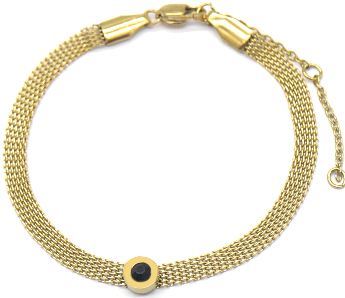 A-B5.2 B031-015G S. Steel Bracelet Crystal