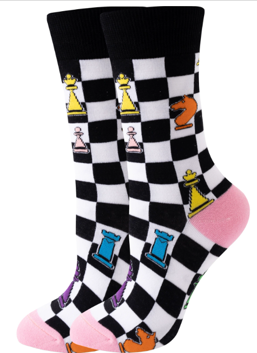 S-I2.4 SOCKS2512-006 Pair of Socks Size 38-45 Chess