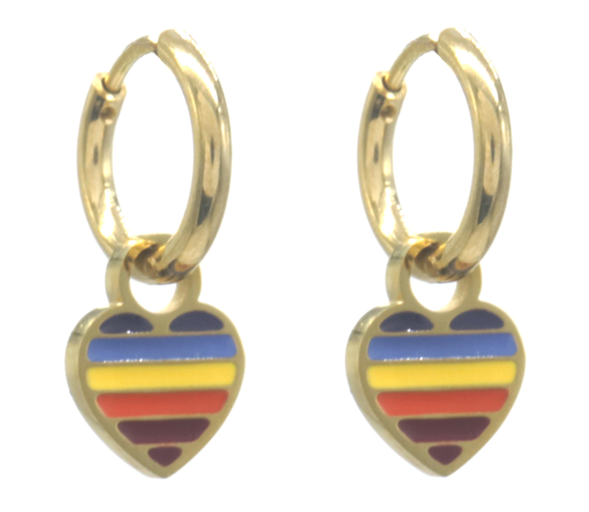 C-E17.5 K3-RBE008 S. Steel Earrings Heart