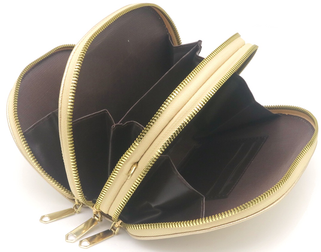 Z-D1.4 BAG1010-001-4 PU Shoulder Bag 19x12.5x6cm Gold