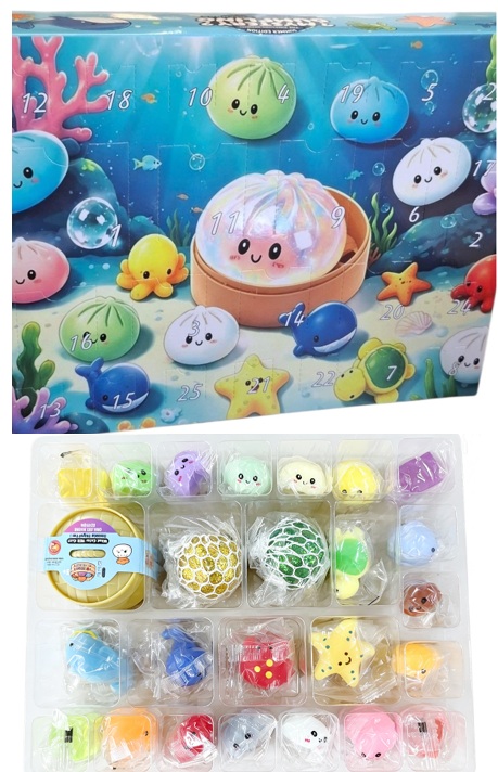 Z-E3.1 TOY2610-094 Squishy Advent Calendar Christmas - 24 Days