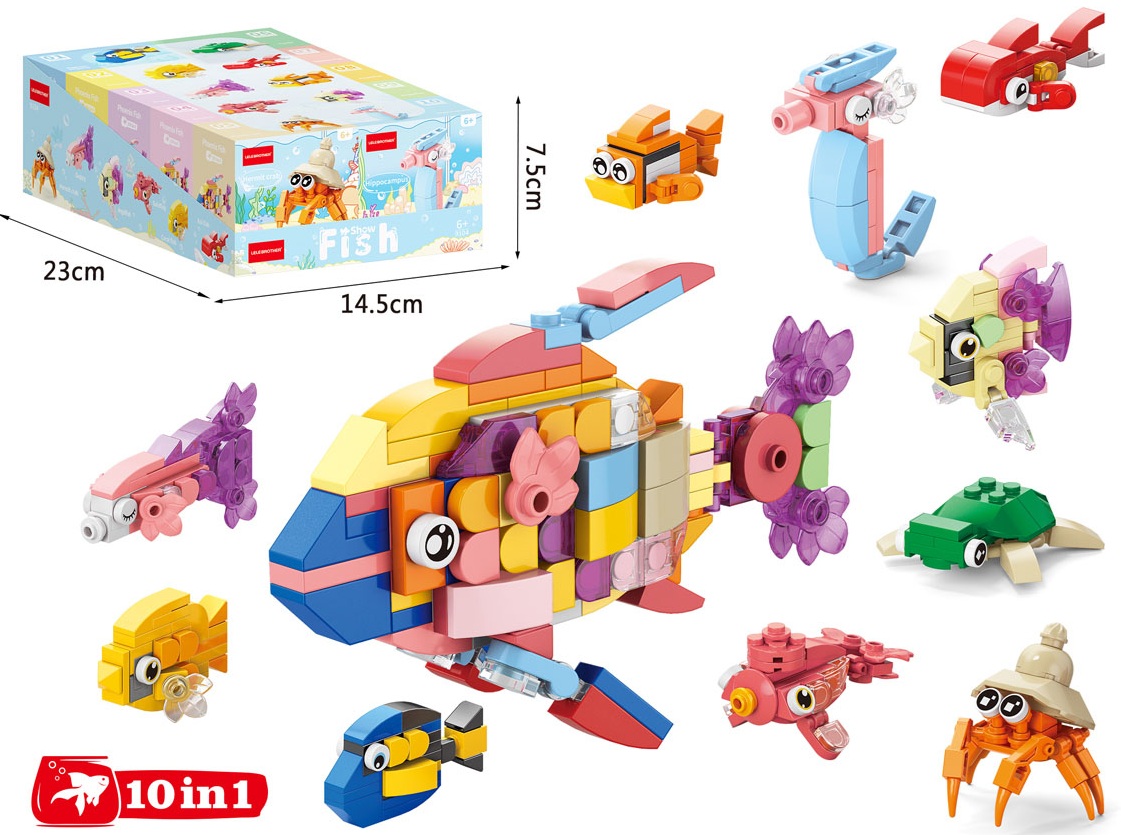 Z-C6.2 TOY9104 Building Blocks Sets 10 in 1 in display - 10pcs