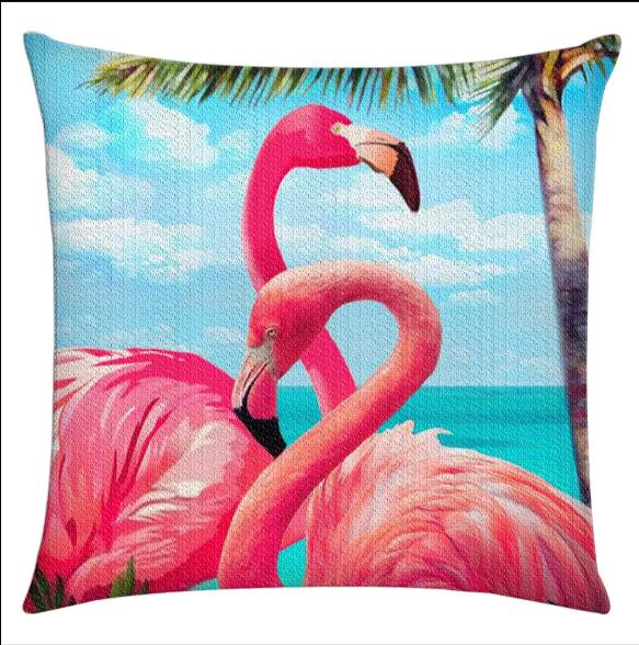 K-F7.1  ASHBZ2005 Diamond Painting Pillow 40x40cm Flamingo K-F7.1  ASHBZ2005 Diamond Painting Pillow 40x40cm Flamingo