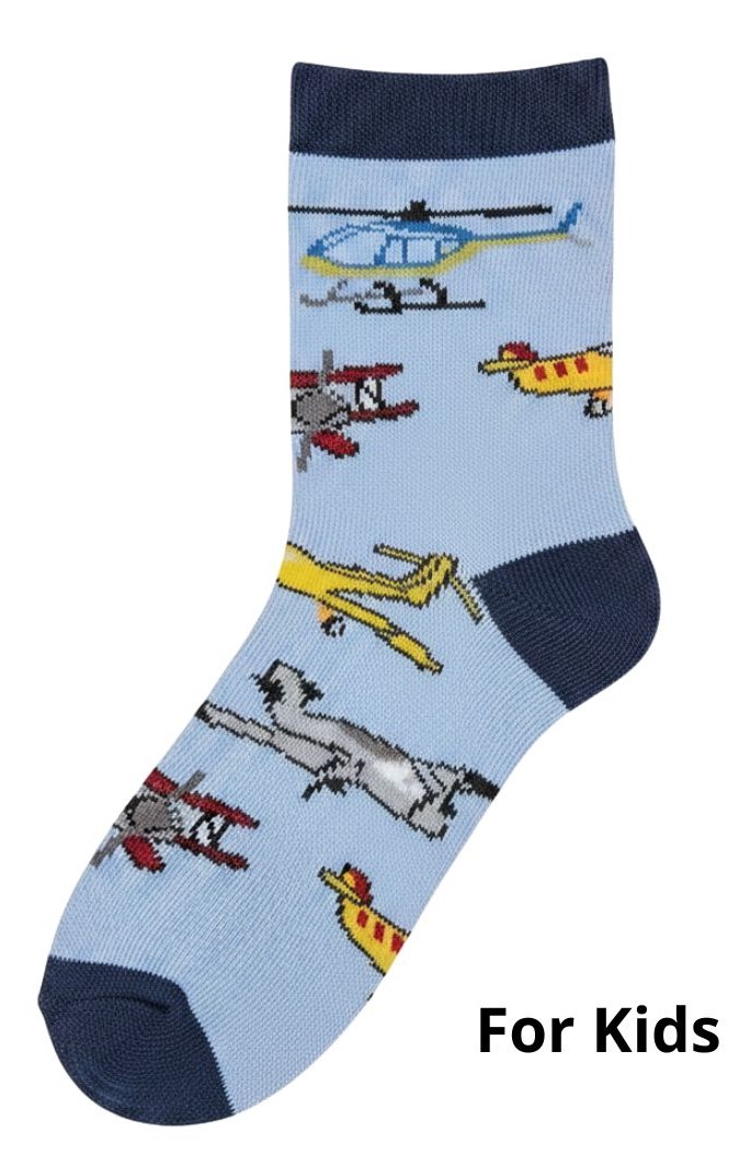 S-C4.3 KS2607-026 Pair of Socks for Kids Size 33-38 Plane