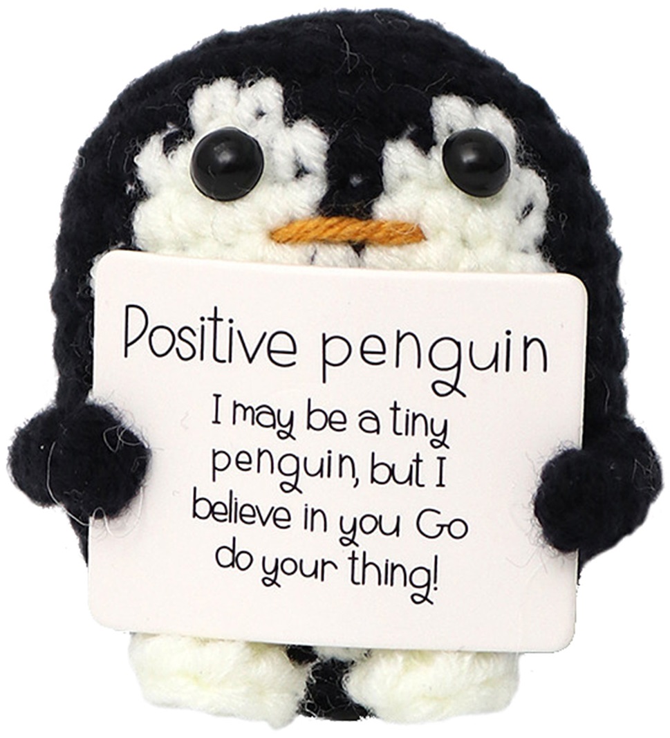R-M8.2 T2405-064 Positive Knitted Penguin 8.5cm R-M8.2 T2405-064 Positive Knitted Penguin 8.5cm