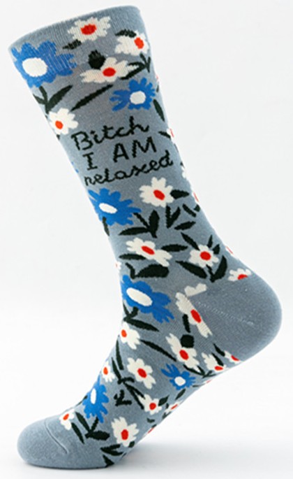 S-D1.1 SOCKS2316-137-4 Pair of Socks Size 38-45 Flowers