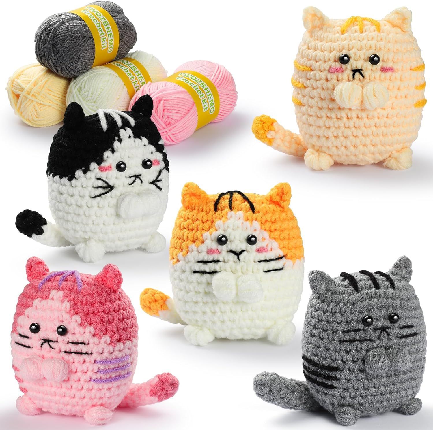 L-E8.1 DIY2604-096 DIY Crochet Kit - Cats 5pcs