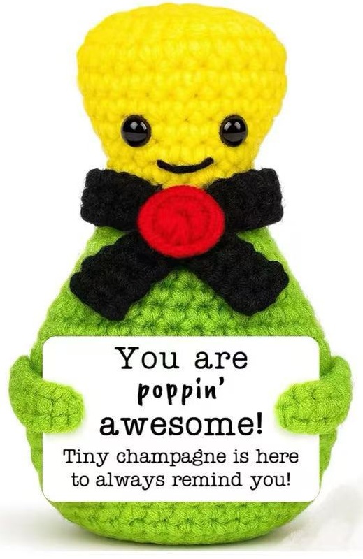 T-A8.1  T2405-488 Knitted Positive Friends - Champagne 12cm