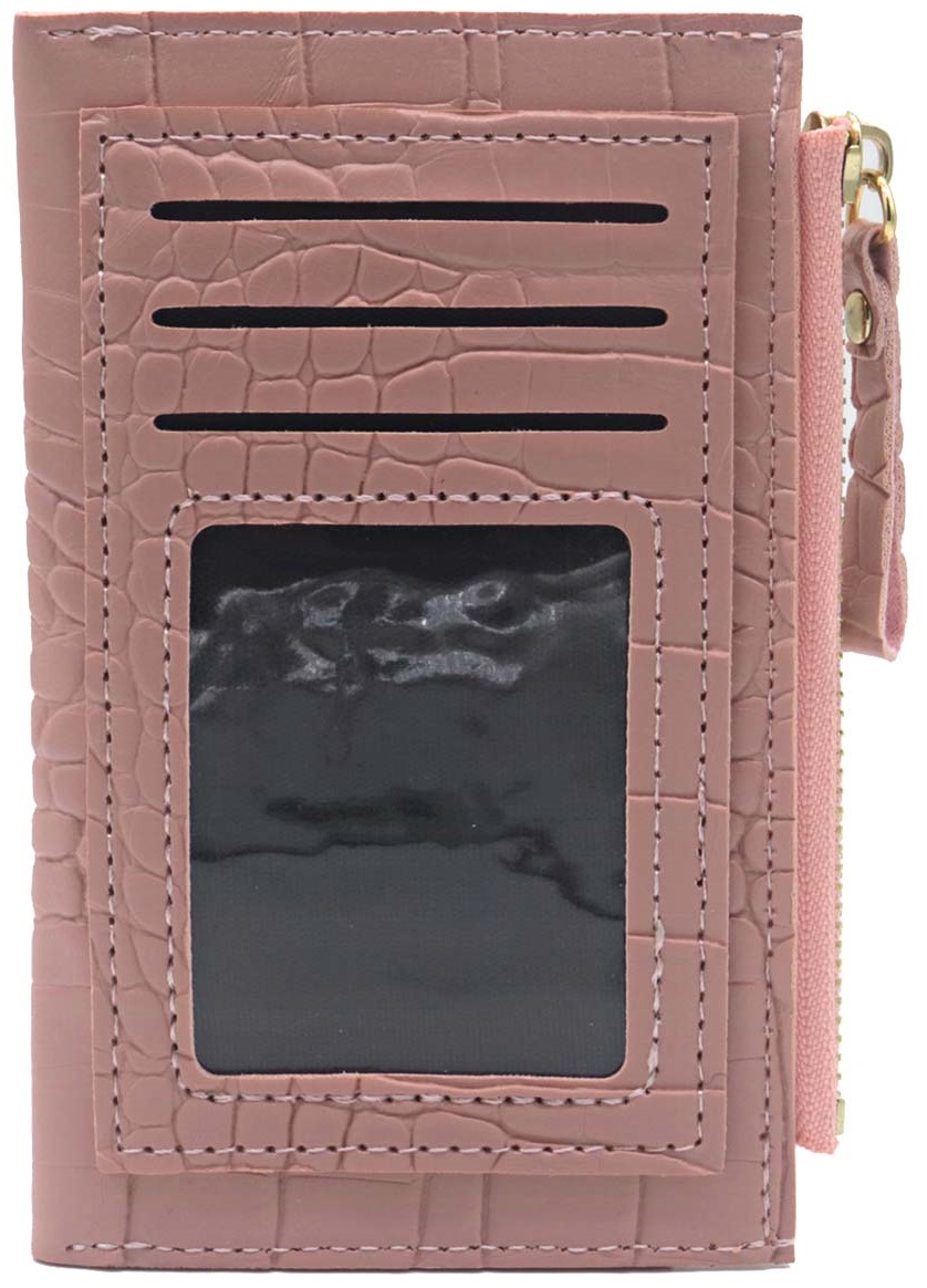F-C14.1 W804-001-3 PU Wallet - Card Holder 14x9cm Pink