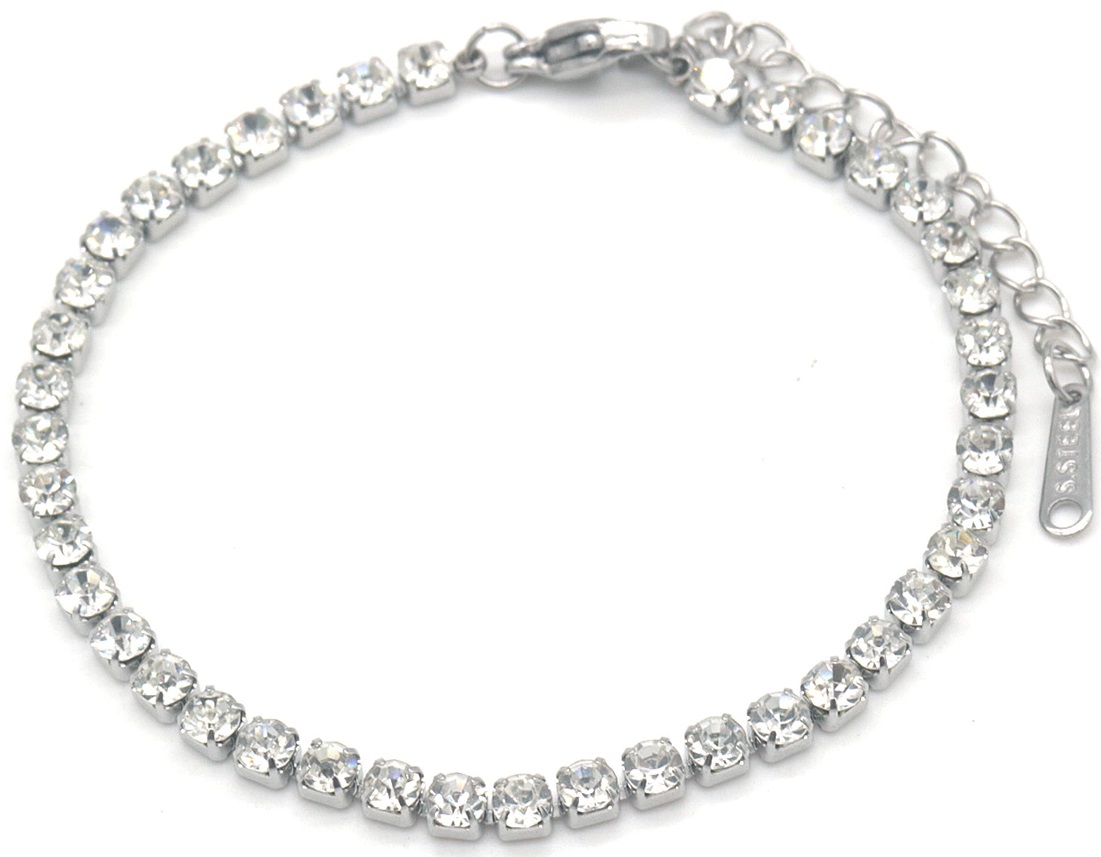 H-F23.1 B091-042S S. Steel Bracelet Crystals