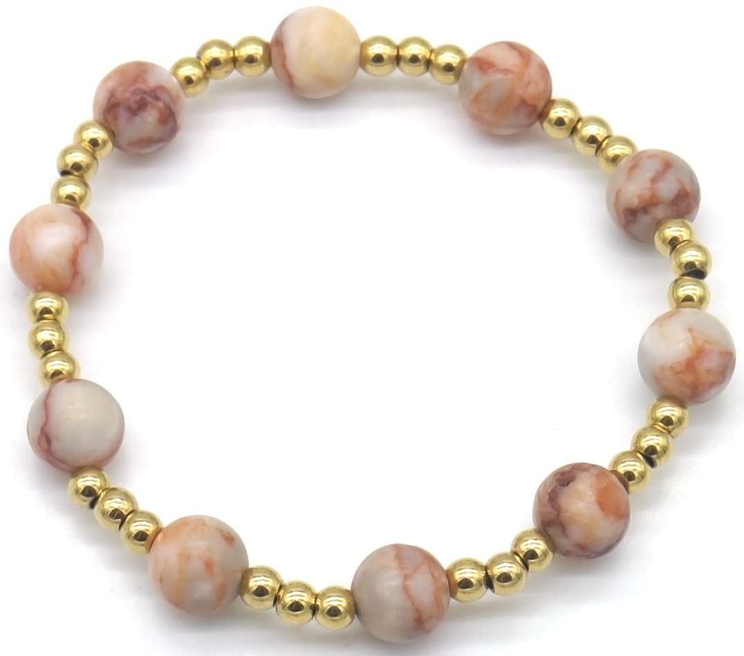 D-E9.3 B100-023 Bracelet S. Steel Beads