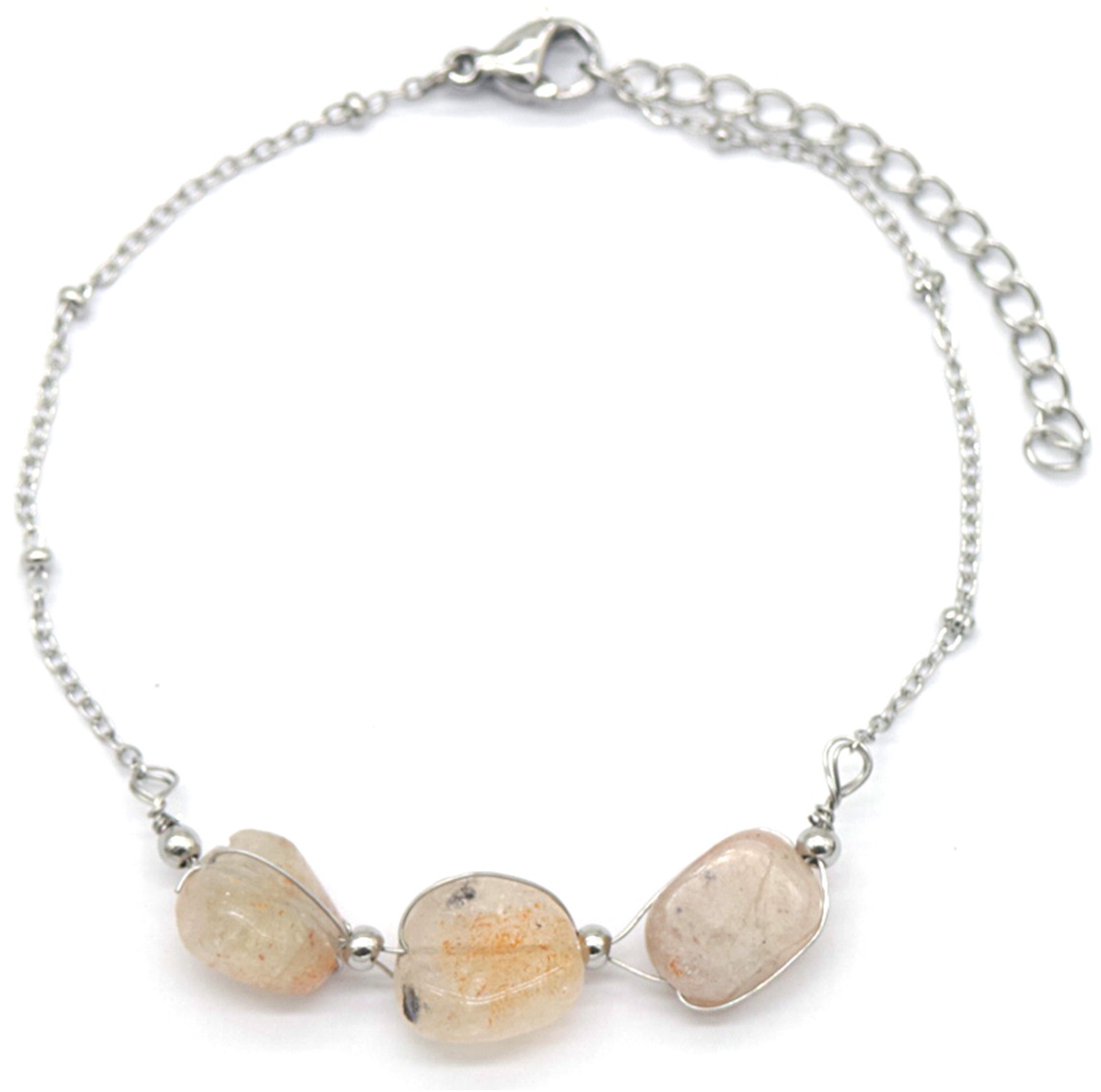 A-B18.1 B031-064S S. Steel Bracelet Stones