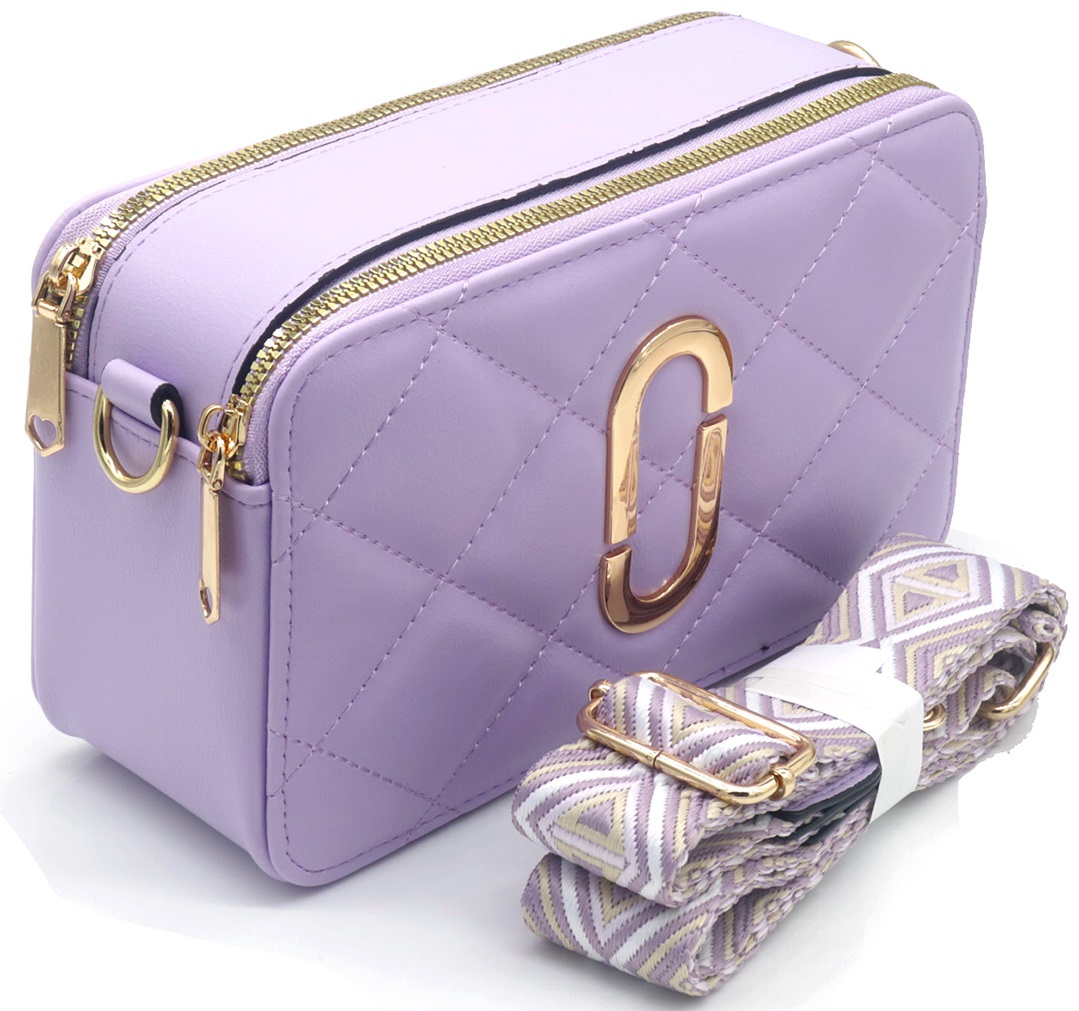 T-G3.2  BAG908-001-6 PU Shoulder Bag 22x12.5x8cm Purple