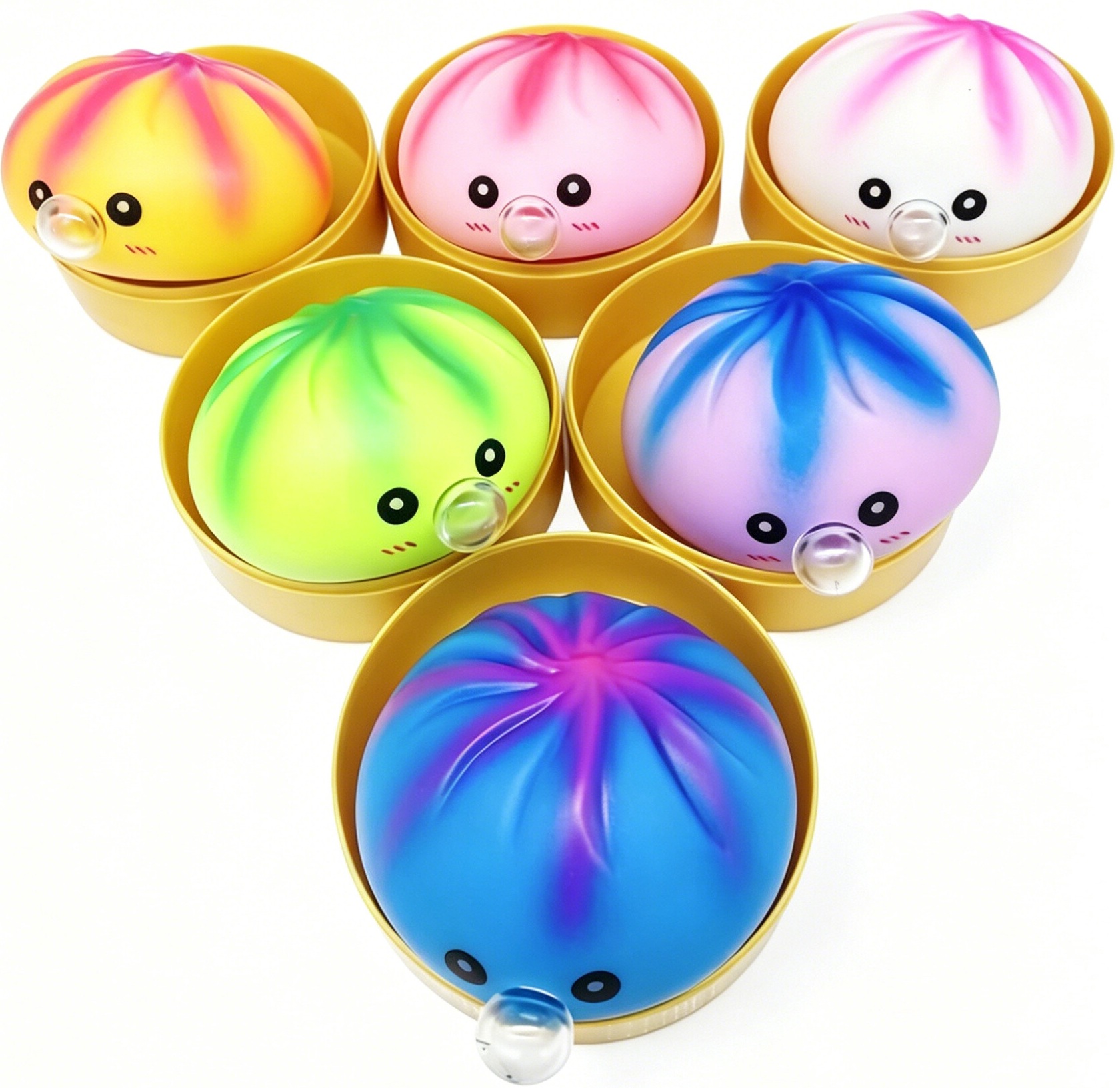 T-O8.1 TOY005-013A Bubble Blower Dumpling 8.5cm - 12pcs