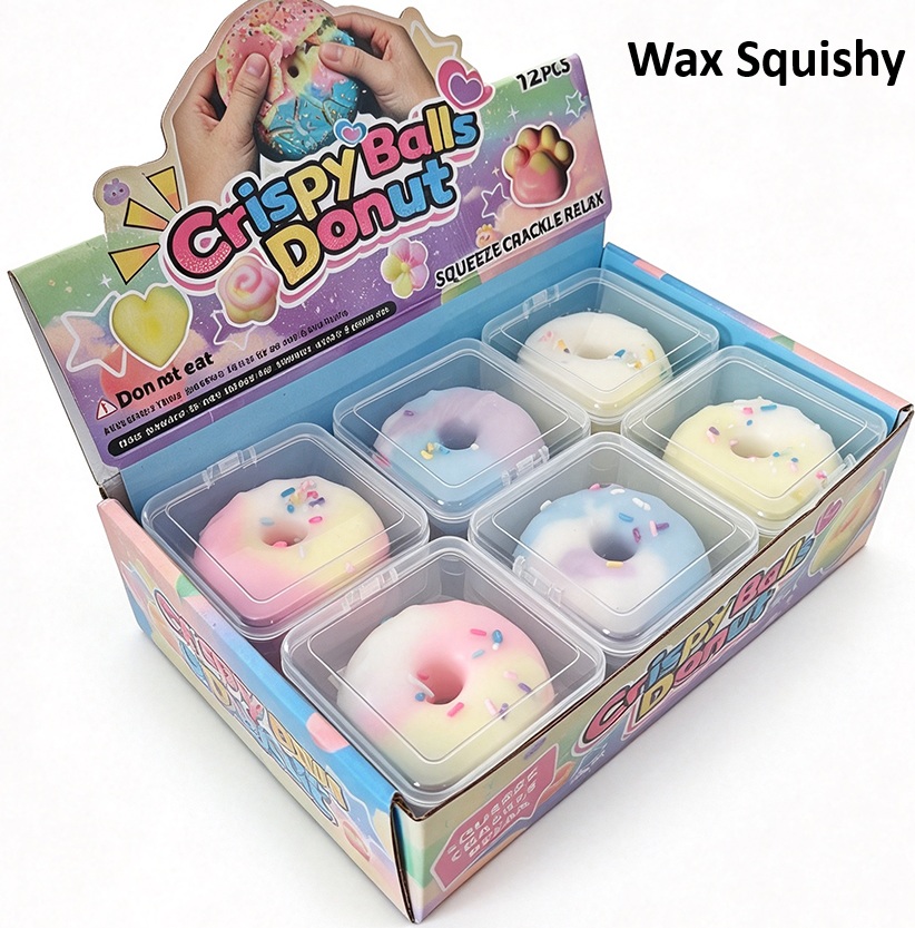 sometimesithappens · Images High Quality Grahic T-B7.2 TOY2636-018 Cracking Wax Squishy Donut 7cm - 12pcs | 72549