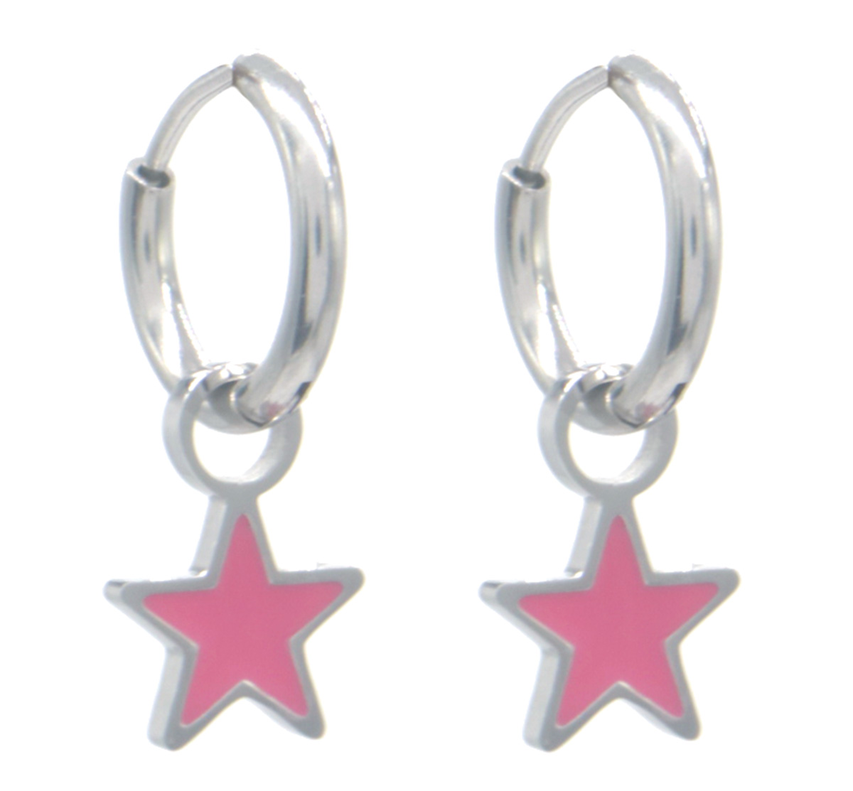 C-C6.4 K3-RBE001 S. Steel Earrings Star