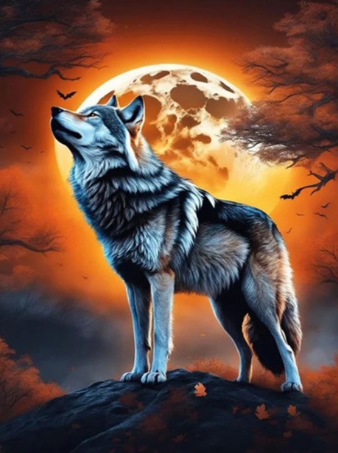 R-A6.1 DP2545035 Diamond Painting Canvas 40x30cm - Painting 35x25cm Wolf R-A6.1 DP2545035 Diamond Painting Canvas 40x30cm - Painting 35x25cm Wolf