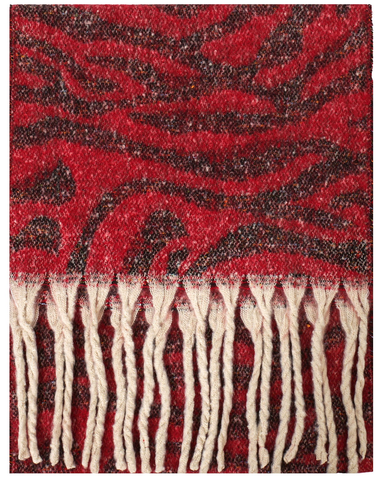 Y-F1.2  SCARF1007-056-6 Winter Scarf Tiger 190x40cm