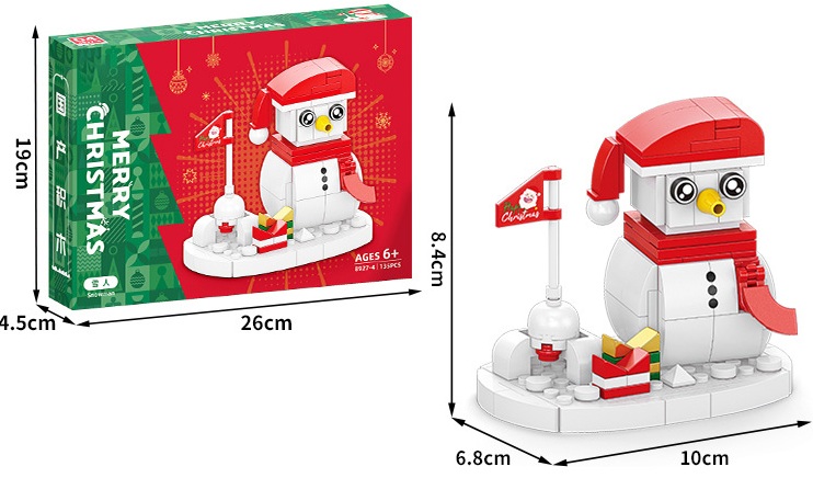 Y-B5.3 TOY8927-4 Building Block Set Christmas Snowman
