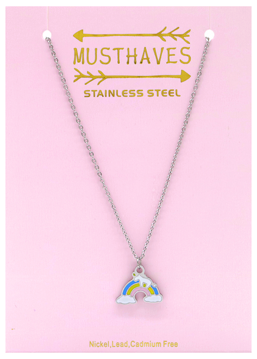 H-D22.1 N221-309S S. Steel Kids Necklace 15mm Rainbow 35-41cm H-D22.1 N221-309S S. Steel Kids Necklace 15mm Rainbow 35-41cm