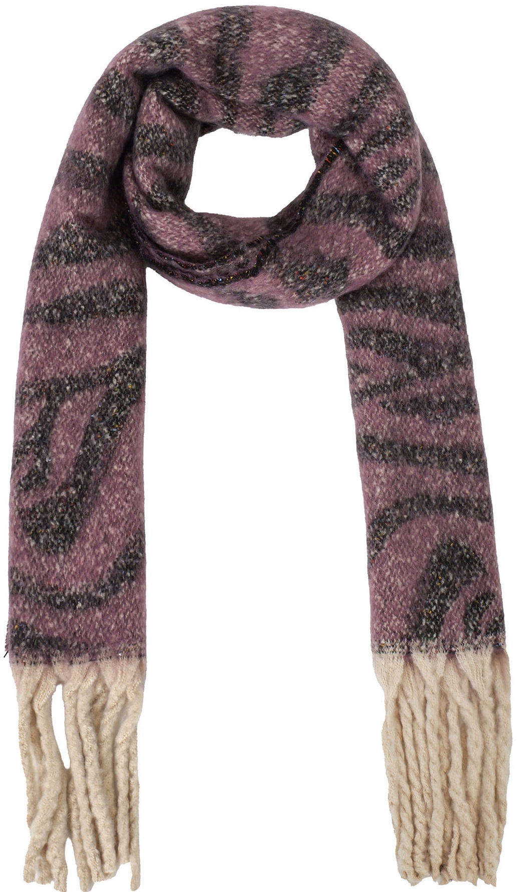 Y-C4.3 SCARF1007-056-2 Winter Scarf Tiger 190x40cm