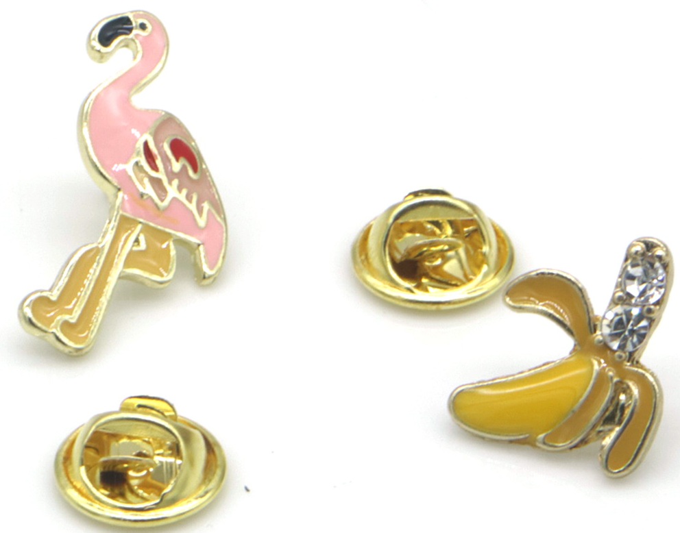 C-F17.2 PIN2557-041-3  Set of Pins Flamingo - Banana