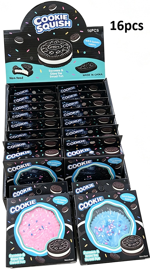 R-B8.1 TOY003-014 Squishy Cookies - 16pcs