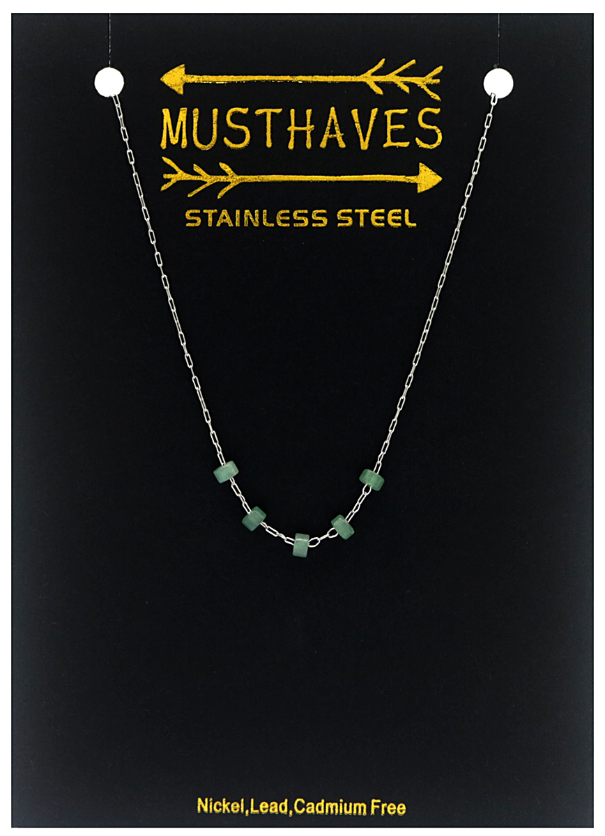 G-D15.2 N031-039S S. Steel Necklace Stones