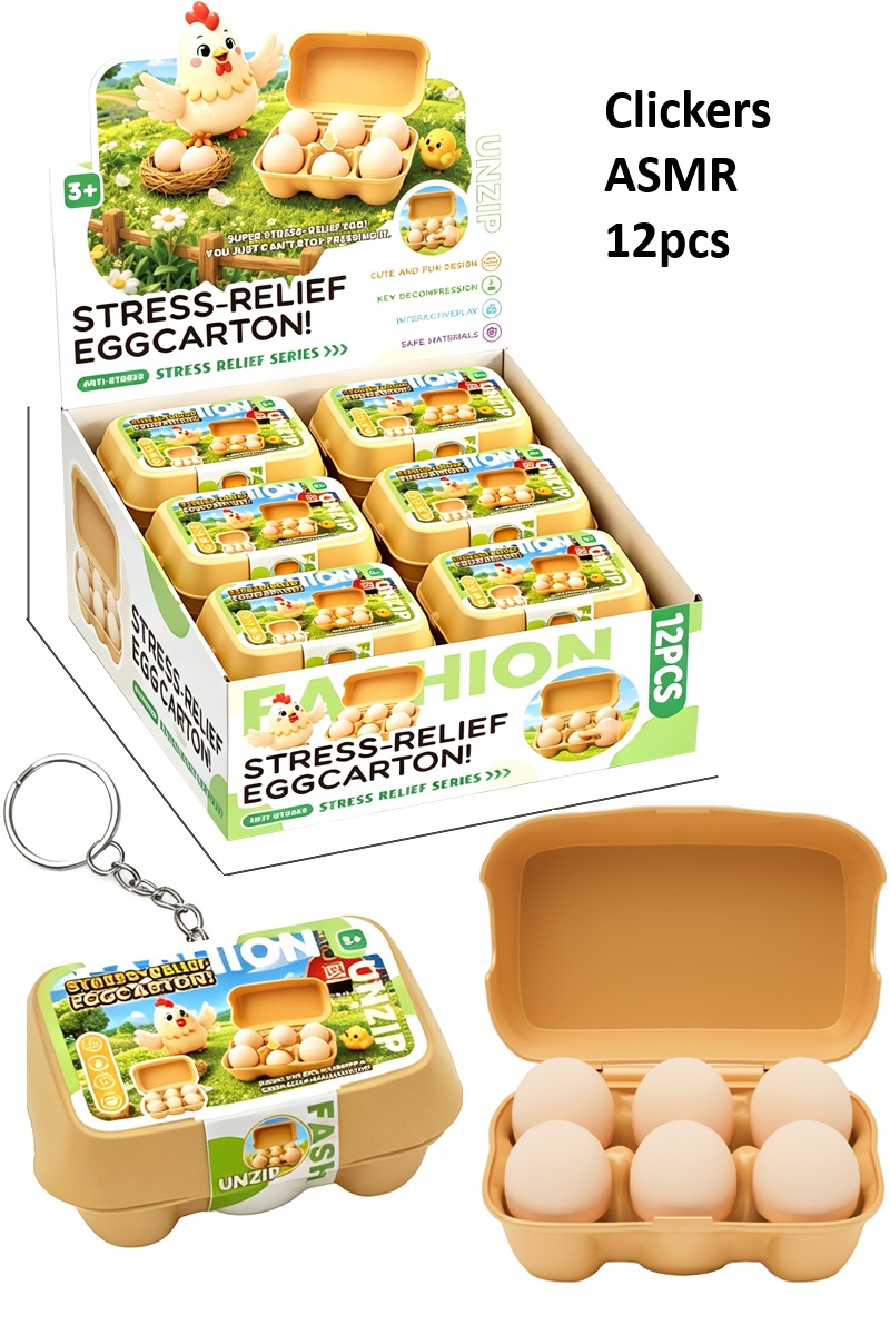 Z-F5.5 TOY2610-309 Clickers ASMR Eggs - 12pcs