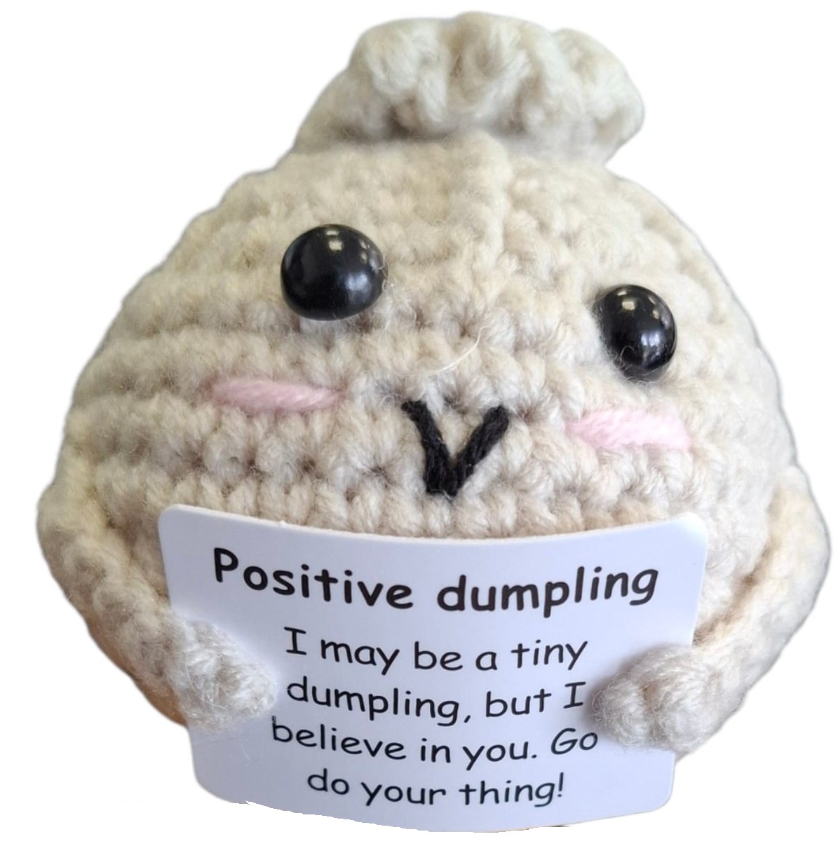 T-N2.1  T2405-660 Knitted Positive Dumpling 7cm - Brown
