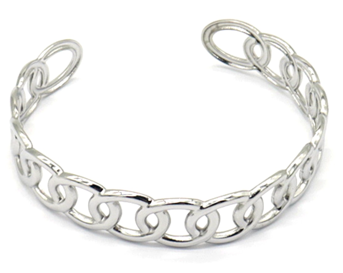 D-B10.1 B029-027S S. Steel 12mm Bangle Silver