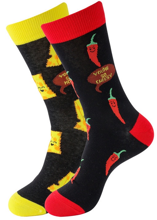 S-A6.4 SOCK2316-095-2 Pair of Socks Size 38-45 Cheese-Pepper