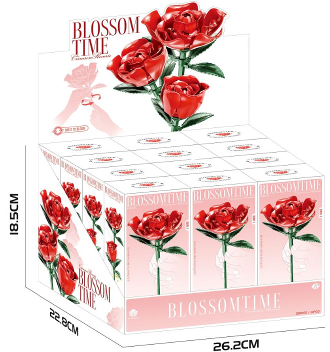 Z-B1.1 BB106E Building Blocks Rose - 12pcs in Display