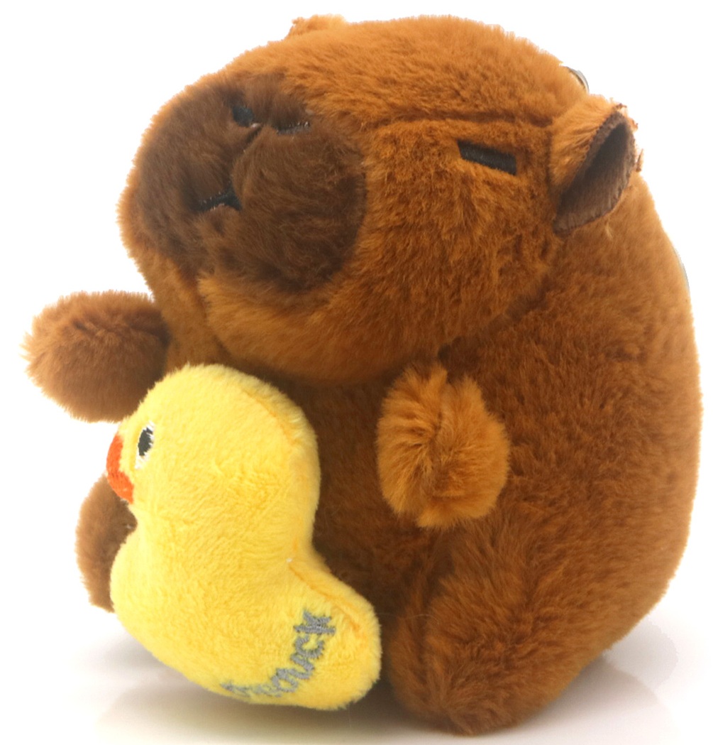 Z-D1.4 KY2521-071 Plush Keychain Capybara Duck 11cm