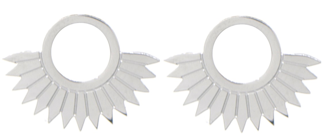 E-D15.2 E031-004S S. Steel Earrings Sun 2x1.5cm