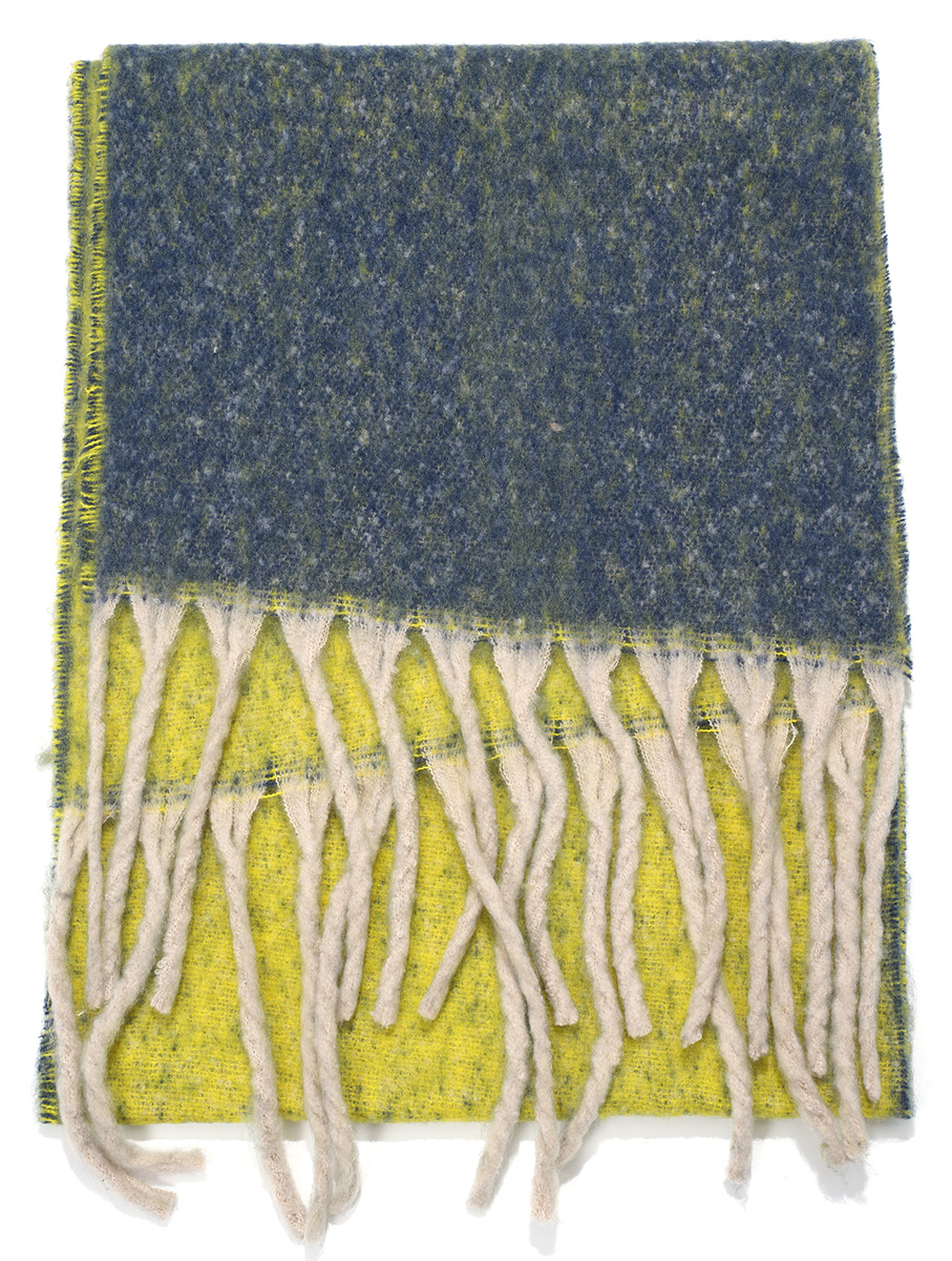 L-B3.2 SCARF705-176-2 Winter Scarf 190x40cm - Green-Blue