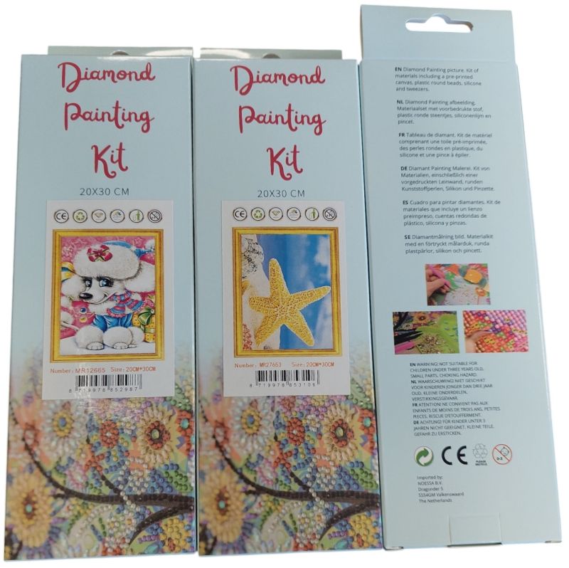 T-J2.2 DP2545012  Diamond Painting -Canvas 30x20cm - Painting 25x15cm Unicorn