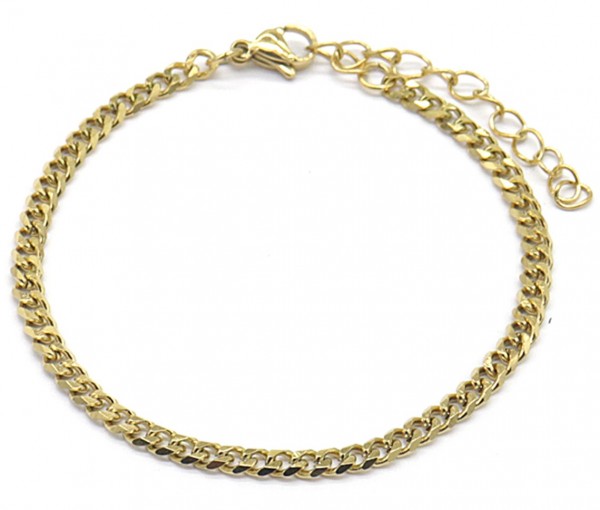 B-D10.1 B019-015G S. Steel 4mm Chain Bracelet