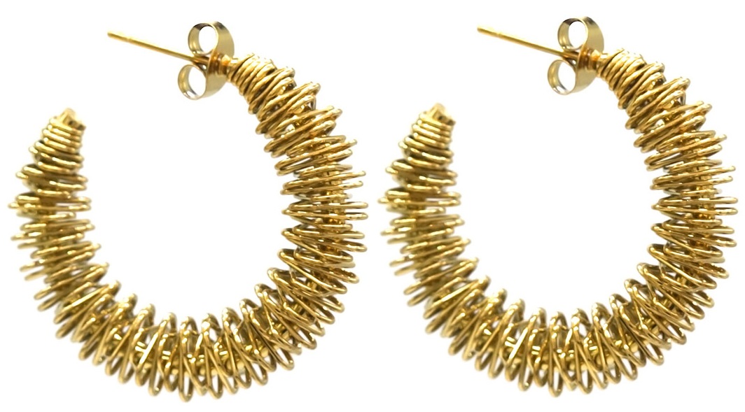 B-A3.1  E041-054G S. Steel Earrings 3cm