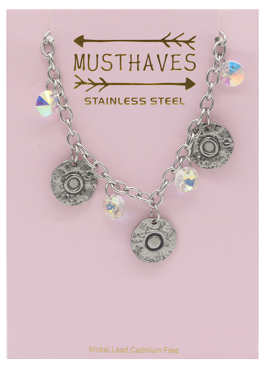 F-B6.2 B2053-002 S. Steel Bracelet  Coins 14 - 17cm For Kids F-B6.2 B2053-002 S. Steel Bracelet  Coins 14 - 17cm For Kids