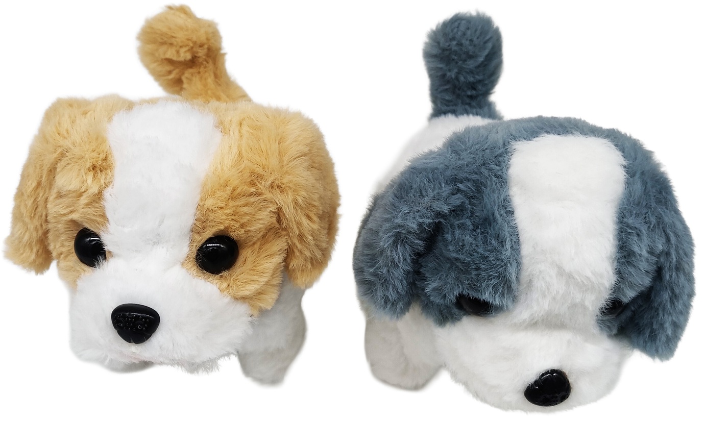 K-D3.2 TOY1149-005 Walking Dog 15cm Movement-Sound - Mixed Colors - 1pc