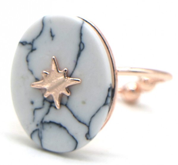 G-E4.1 R532-008R Adjustable Ring Marble with Northern Star Rose Gold G-E4.1 R532-008R Adjustable Ring Marble with Northern Star Rose Gold